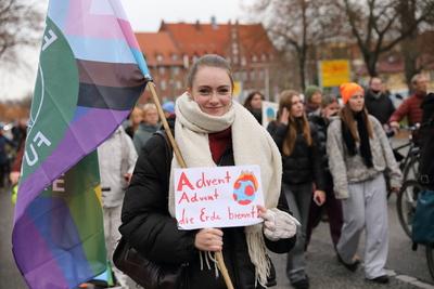 Globaler Klimastreik: Fridays for Future Demo in Potsdam-stock-foto