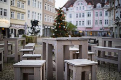 Coronavirus in der Weihnachtszeit Herford, Deutschland 12.12.2020 - Coronavirus in der Weihnachtszeit: Weihnachtsdekora-stock-foto