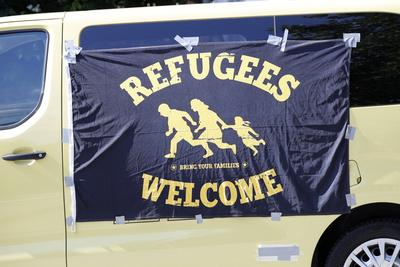Kundgebung, Demo in Siegen gegen die Verschaerfungen (Versch?rfungen) in der Asypolitik. Samstag 24.06.2023, Kundgebung,-stock-foto