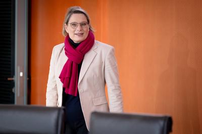 Kabinettsitzung, Stefanie Hubig, Bundesministerin, Justiz, Verbraucherschutz-stock-foto