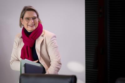 Kabinettsitzung, Stefanie Hubig, Bundesministerin, Justiz, Verbraucherschutz-stock-foto