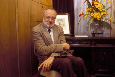 Kapellmeister Prof Dr Kurt Masur GDR im Leipziger Gewandhaus-stock-foto