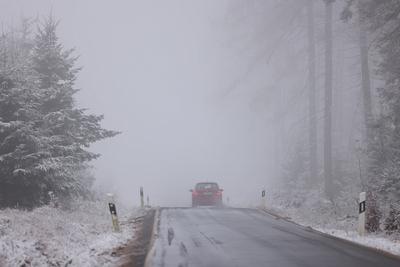Wintereinbruch im Siegerland-stock-foto