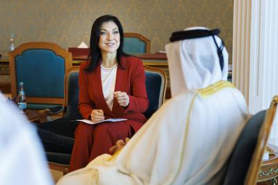 BM Reiche reist in die VAE und nach Katar-stock-foto