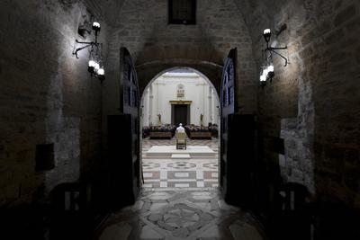 ITALY -  POPE LEO XIV ARRIVES AT THE BASILICA OF SANTA MARIA DELGLI ANGELI FOR THE CLOSING OF THE ITALIAN EPISCOPAL CONFERENCE ( CEI) IN ASSISI  - 2025/11/20-stock-foto
