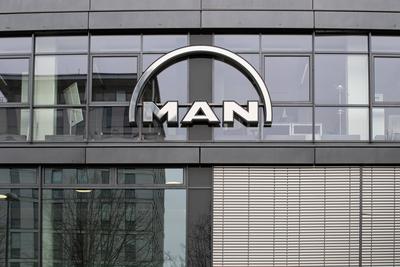 MAN MAN ( Maschinenfabrik Augsburg-N?rnberg ) B?ro in der Parkstadt Schwabing in M?nchen. - Bureaus of MAN ( Maschinenfa-stock-foto