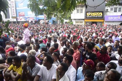 Anti-Government Rally in Colombo, Sri Lanka-stock-foto