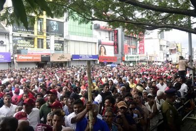 Anti-Government Rally in Colombo, Sri Lanka-stock-foto