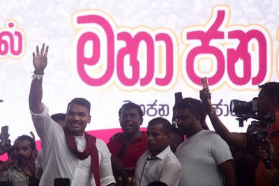 Anti-Government Rally in Colombo, Sri Lanka-stock-foto