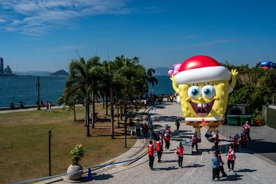 Hong Kong Balloon Parade Rehearsal-stock-foto