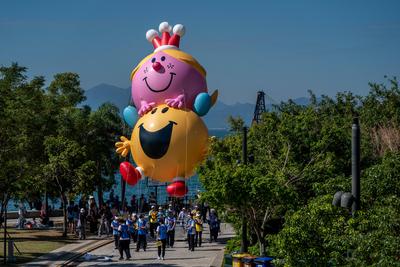 Hong Kong Balloon Parade Rehearsal-stock-foto