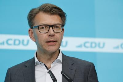 Daniel Caspary MdEP, Deutschland, Berlin, Konrad-Adenauer-Haus, Pressekonferenz mit dem Generalsekret?r der CDU Deutschl-stock-foto