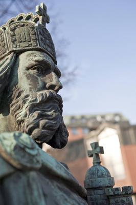 statue,karl der gro?e *** statue,charlemagne gva-fwz-stock-foto