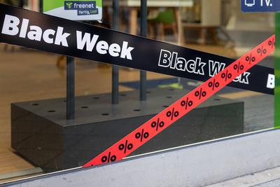 Black Friday - Black Week im EInzelhandel, N?rnberg, 21.11.2025-stock-foto