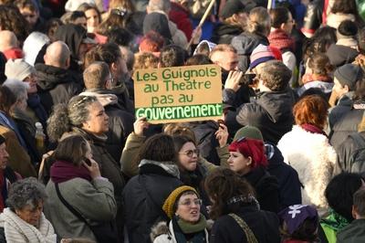 Protest Gathering Of The Cultural sector-stock-foto