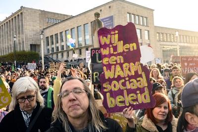 Protest Gathering Of The Cultural sector-stock-foto