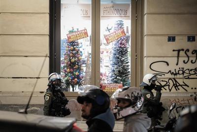 Gender-Based Violence protest in Athens, Greece-stock-foto
