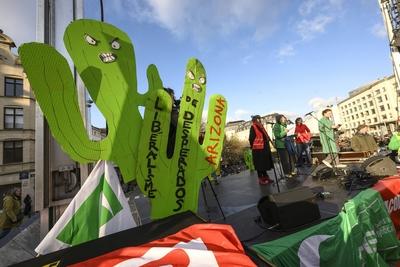 Protest Gathering Of The Cultural sector-stock-foto