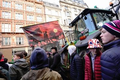 Farmers protest against inheritance tax in London-stock-foto