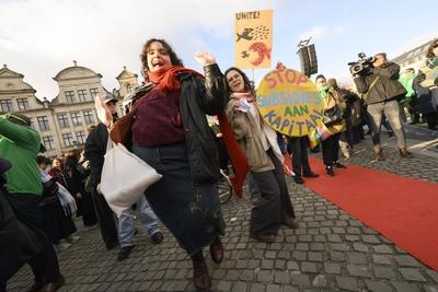 Protest Gathering Of The Cultural sector-stock-foto