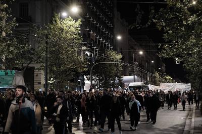Gender-Based Violence protest in Athens, Greece-stock-foto