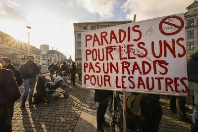 Protest Gathering Of The Cultural sector-stock-foto