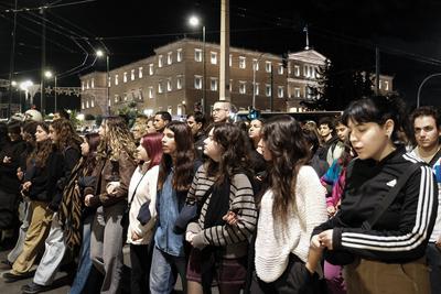 Gender-Based Violence protest in Athens, Greece-stock-foto