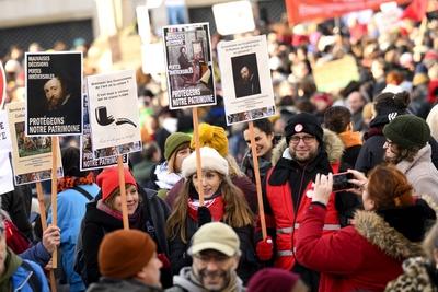 Protest Gathering Of The Cultural sector-stock-foto