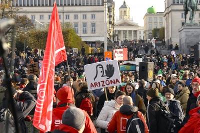 Protest Gathering Of The Cultural sector-stock-foto
