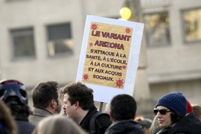 Protest Gathering Of The Cultural sector-stock-foto