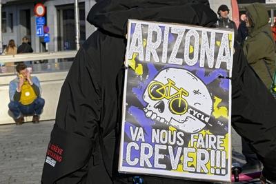 Protest Gathering Of The Cultural sector-stock-foto