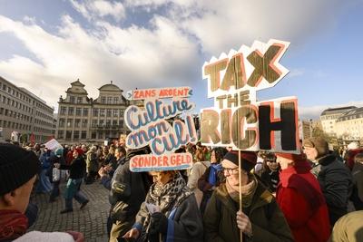 Protest Gathering Of The Cultural sector-stock-foto