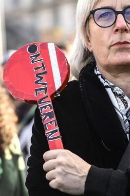 Protest Gathering Of The Cultural sector-stock-foto