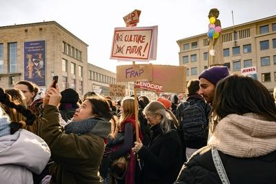 Protest Gathering Of The Cultural sector-stock-foto