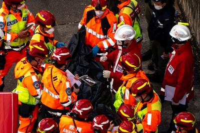 Hong Kong Building Fire-stock-foto