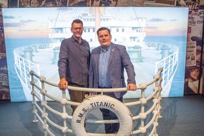 Titanic Ausstellung Leipzig-stock-foto