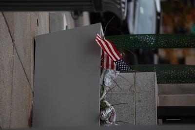 The Day After Two National Guard Members Were Shot-stock-foto