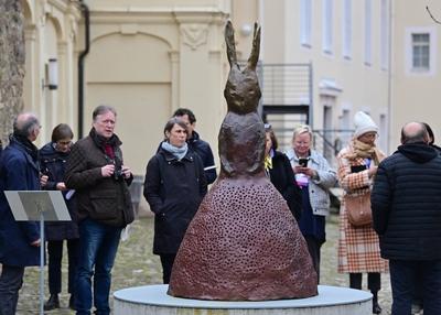 Purple Path ? Ein k?nstlerischer Pfad durch die Kulturregion-stock-foto