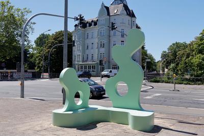 Skulpturale Landmarken-stock-foto