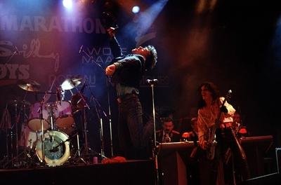 1/ SFB-Konzert: Pankow + die Big Band der Westgruppe der Sowjetischen Streitkr?fte (Armee), voc, : Andre Herzberg, Gita-stock-foto