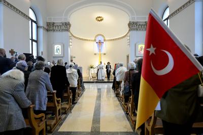TURKEY -  POPE LEO XIV VISITS TO THE NURSING HOME OF THE LITTLE SISTERS OF THE POOR IN INSTANBUL - 2025/11/28-stock-foto