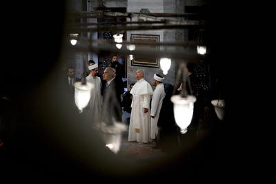 ITALY - POPE LEO XIV VISITS THE SULTAN AHMED MOSQUE ( BLUE MOSQUE )  IN INSTANBUL  - 2025/11/29-stock-foto
