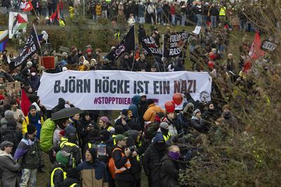 Proteste gegen Gruendung von AfD-Jugendorganisation-stock-foto