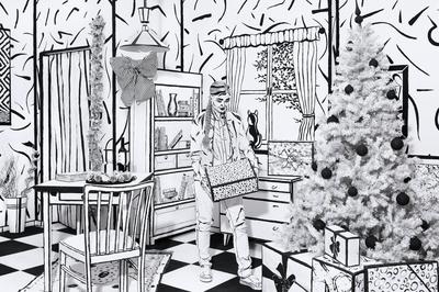 Bunte Weihnacht / Colour Christmas Splash-stock-foto