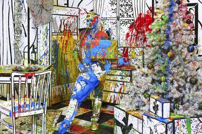 Bunte Weihnacht / Colour Christmas Splash-stock-foto