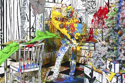 Bunte Weihnacht / Colour Christmas Splash-stock-foto