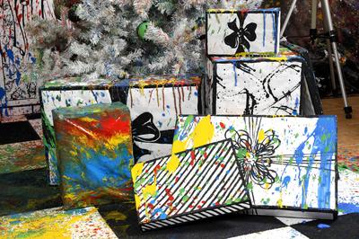 Bunte Weihnacht / Colour Christmas Splash-stock-foto