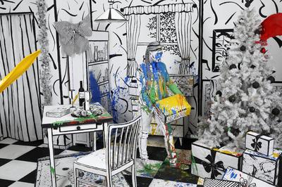 Bunte Weihnacht / Colour Christmas Splash-stock-foto