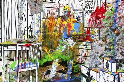 Bunte Weihnacht / Colour Christmas Splash-stock-foto