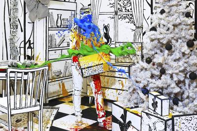 Bunte Weihnacht / Colour Christmas Splash-stock-foto